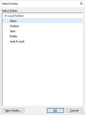 Select Store Mail Folder