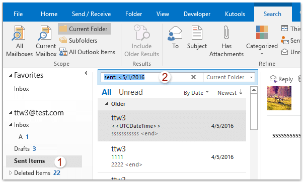 Search For Emails By Date in Outlook