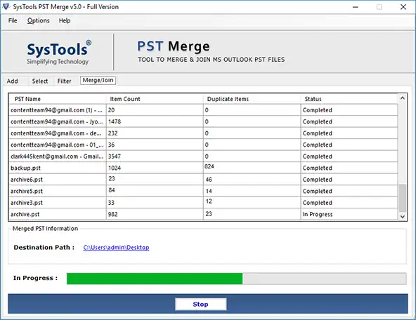 Combine PST Files Without Duplicates